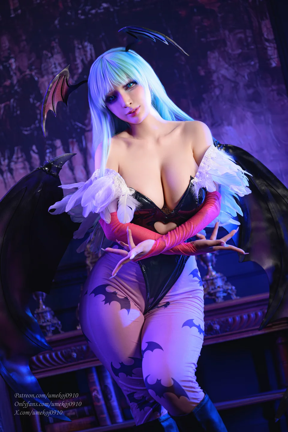 Umeko_J - Morrigan Aensland [95P,9V-2.39GB] tg@simisebaisi 【丝足阁】011.webp